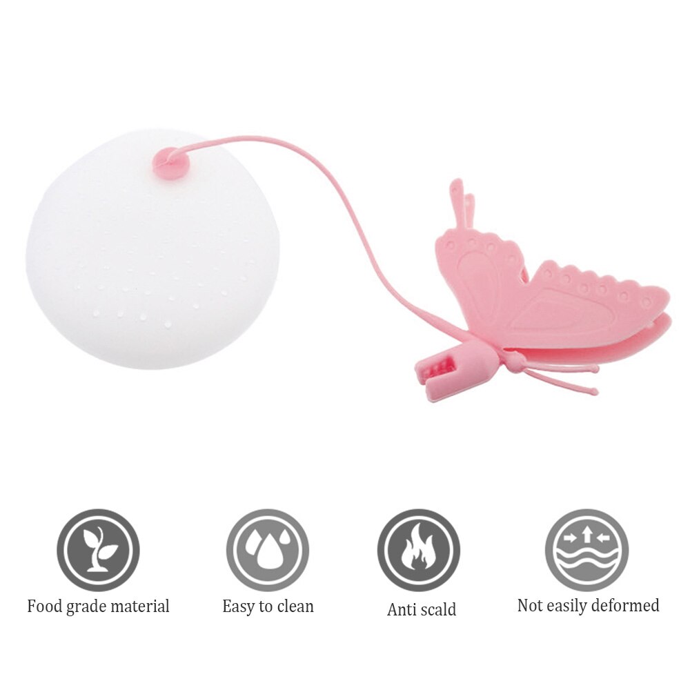 Food-grade Silicone Tea Bags Butterfly Tea Strainers Diffuser Herbal Loose Tea Infusers Filters Scented Kitchen Brewing Device