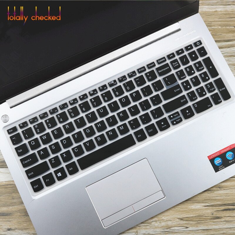 for Lenovo V15 iil iwl lil V15-IIL 15.6-inch Lenovo V 15 laptop Silicone Laptop Notebook Keyboard cover Skin: black