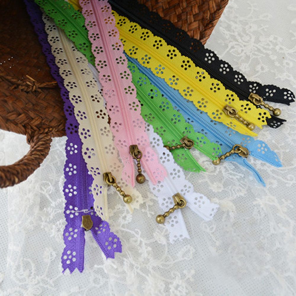 10 Pcs Kant Zijde Ritsen Nylon Naaien Rits Accessoires Portemonnee Of Zakken Vervaardigen Tool Decorating Rits