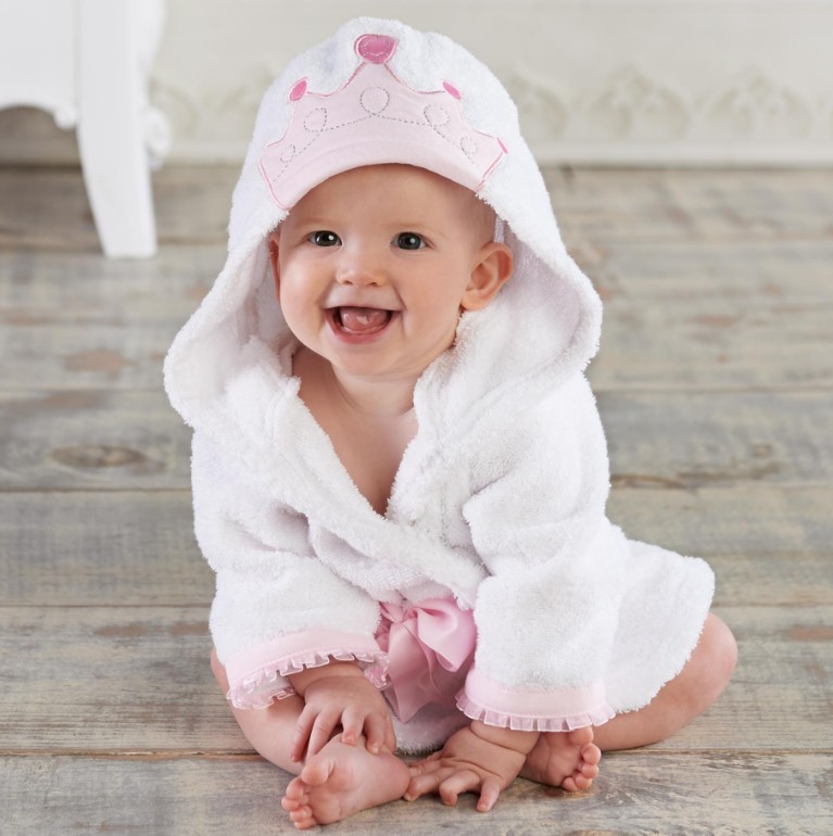 Newborn Photography Props Cute Animal Modeling Baby Bath Towel Baby Bathrobe Pure Cotton Baby Nightgown Bathrobes Clothes: princess