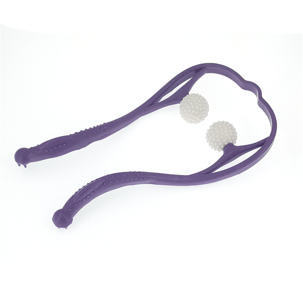 Plastic Druk Punt Therapie Nek Massageador Massagem Verlichten Hand Roller Nek Massager Voor Nek Schouder Trigger Punt: Purple-Spiky Ball