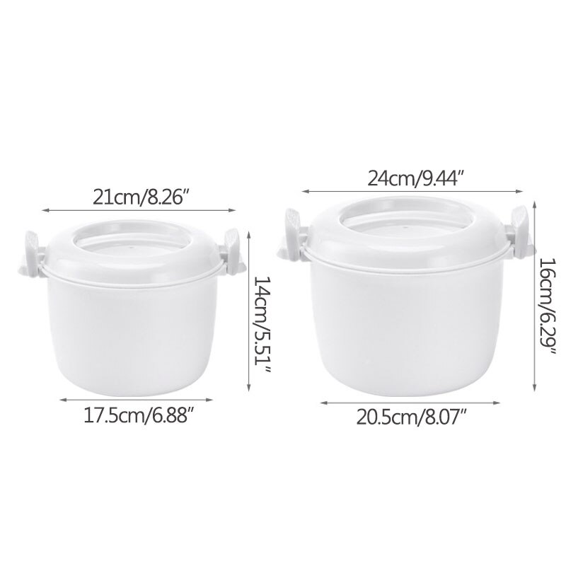 Microwave oven special utensils steaming rice cooker household thickening heating cooking rice box plastic pot with lid