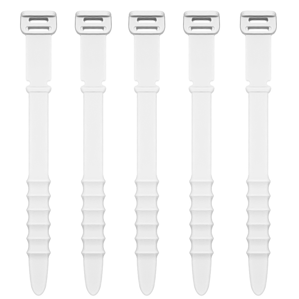 5 teile/satz Silikon Kabel Organizer Kabelbinder Wiederverwendbare Kabel Wächter Twist Krawatten USB Ladung Datenkabel Kopfhörer Linie Verwaltung: Gelb