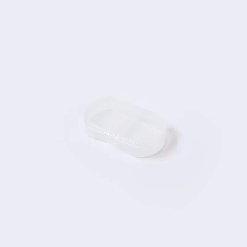 Caja de medicina para pastillas, caja portátil para medicamentos, soporte divisor para tableta, contenedor organizador de almacenamiento, pastillero, Mini dispensador de 2 rejillas, 1 Uds.: Blanco