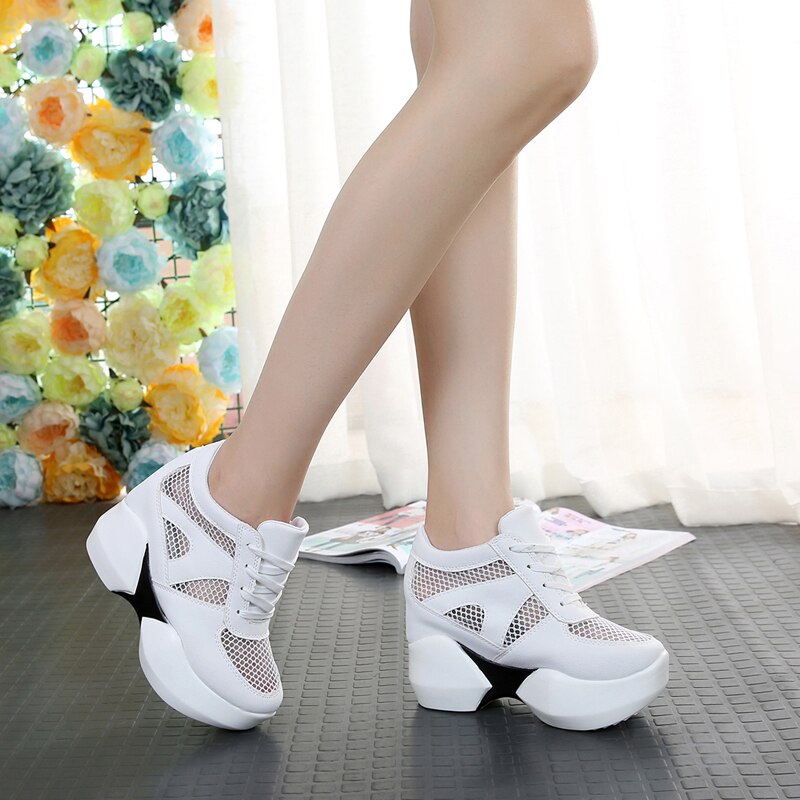 Vrouwen Wandelen Platform Schoenen Hoge Hakken Schoenen Vrouw Wiggen Vrouwen Schoenen Toenemende Sneakers Schoenen Zapatos Mujer SX-10