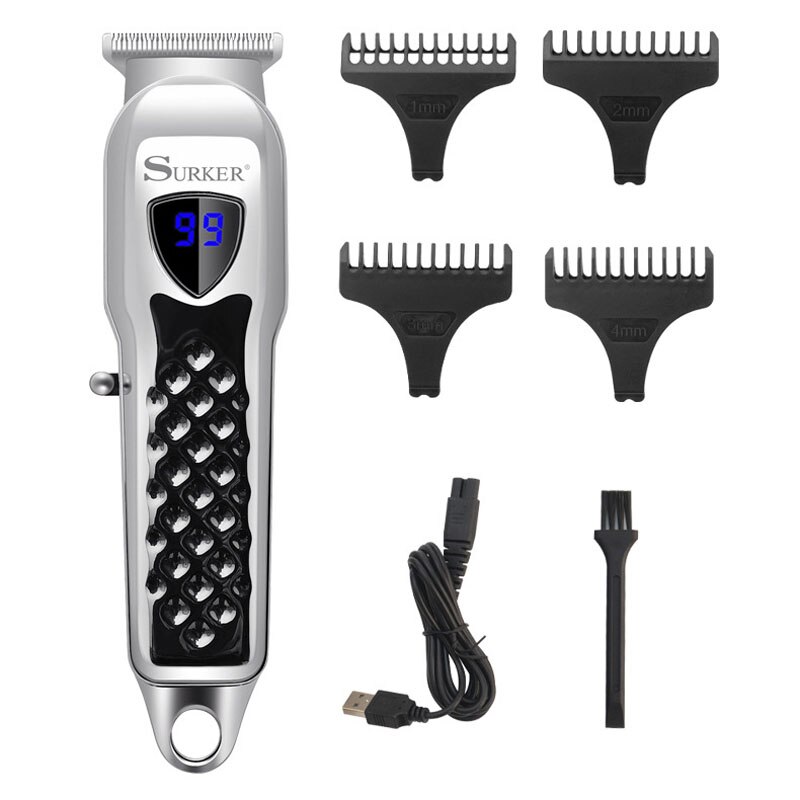 Surker haar Trimmer SK-755 wiederaufladbare haar Haarschneidemaschine: Silber