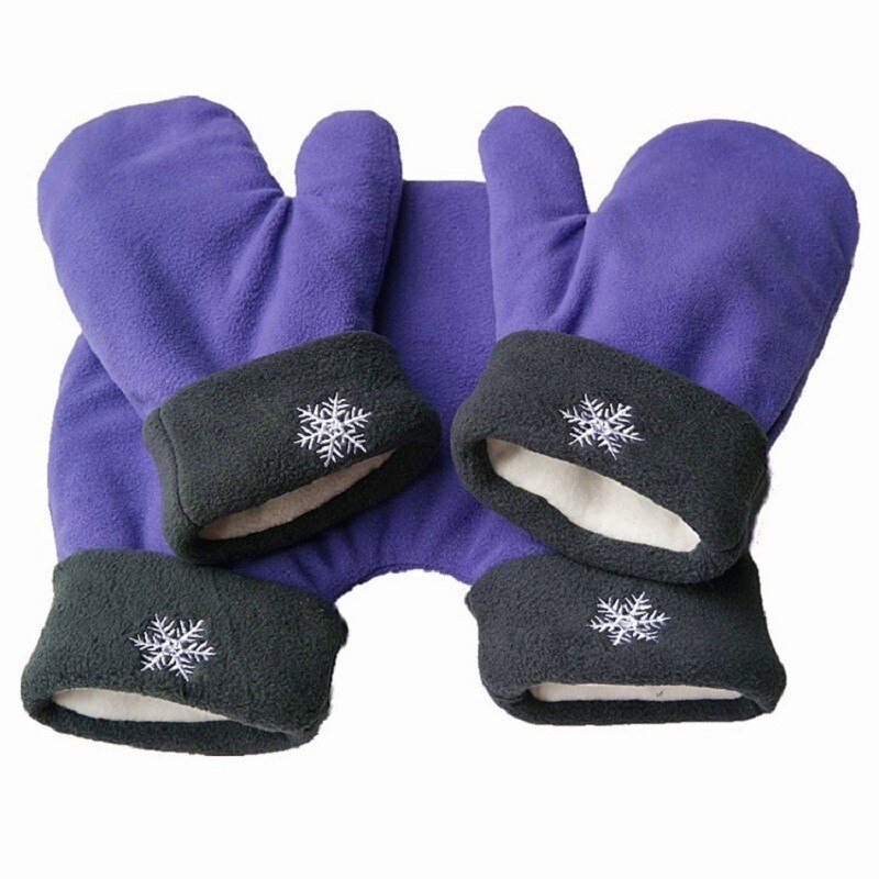 3 stk / sæt par handsker polar fleece elskere vinter tykkere varm handske 3 farve kærester jul romantiske par vanter