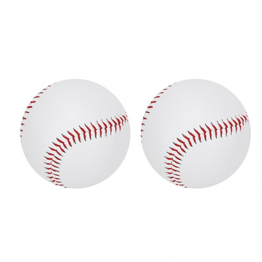 2Pcs Soft Baseballs 9" Handmade Baseball PU Elastic Wear Resistant Base Ball Softball Ball Training Exercise Baseball Balls