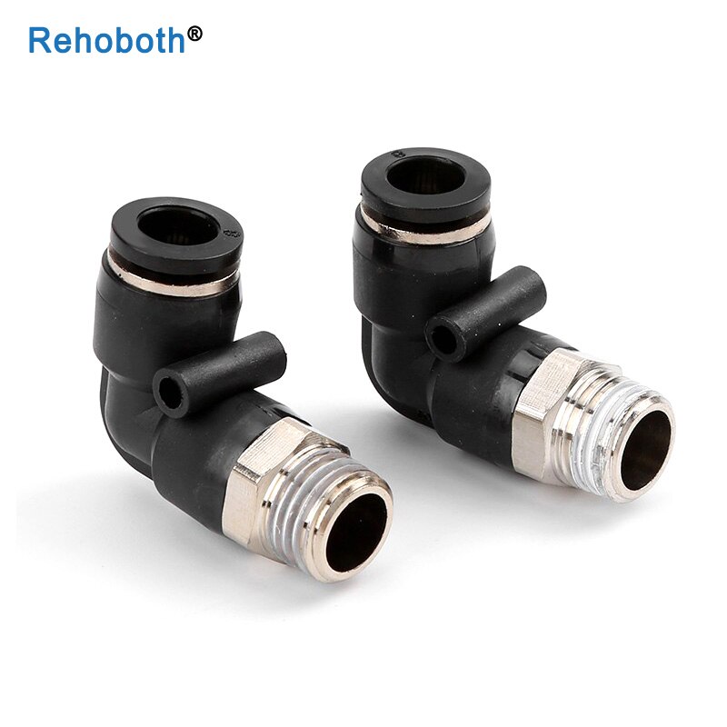 12mm Pneumatic connector PLM right angle plate joint baffle elbow PLM-46810 trachea quick connect hose fitting plastic tubing