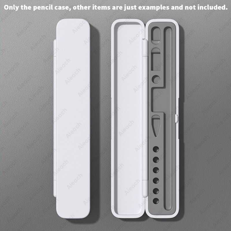 Estuche Universal para lápiz óptico Apple Pencil 1ª y 2ª generación, accesorios, caja de almacenamiento portátil dura para iPad Pencil: Dark gray