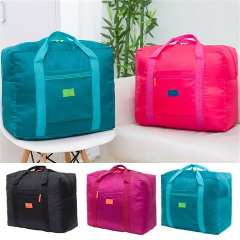 Foldable Waterproof Travel Luggage Bag Sport Duffle Holdall Handbag Flight Bag Clothes Storage Organizer Carry On Duffle Bag