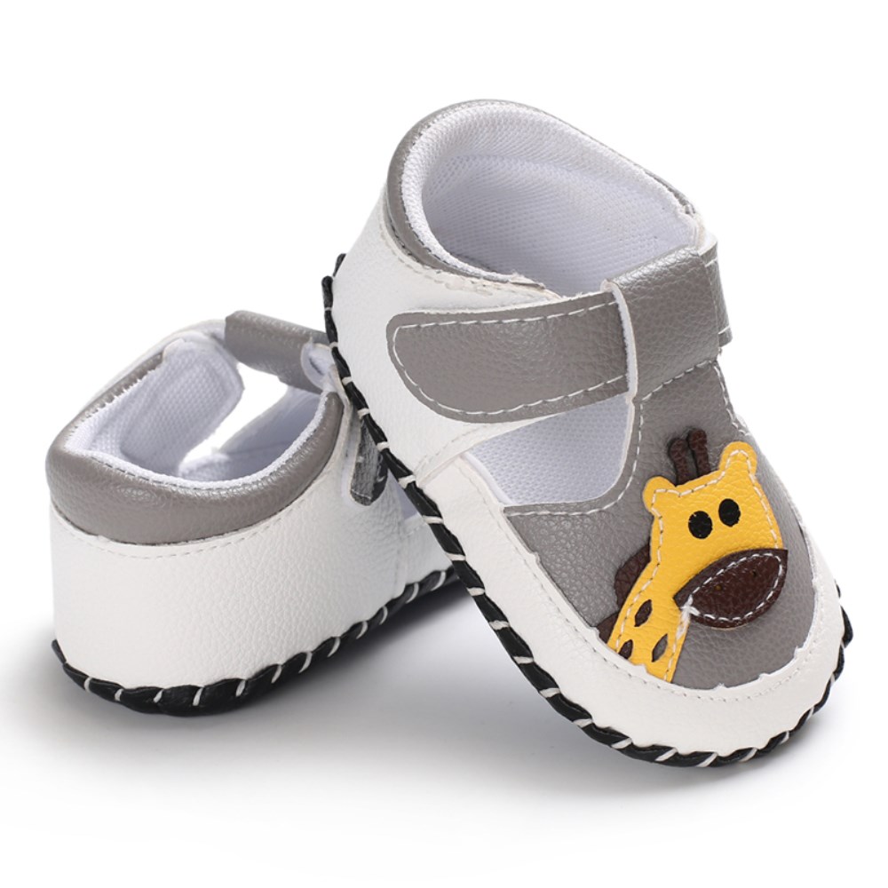 Emmababy Mode 0-18M Baby Schoenen Cartoon Soft Leather Baby Jongens Meisjes Peuter Lopen Kinderwagen Schoenen Met antislip Lederen Zool: Blue Deer / 13-18 months
