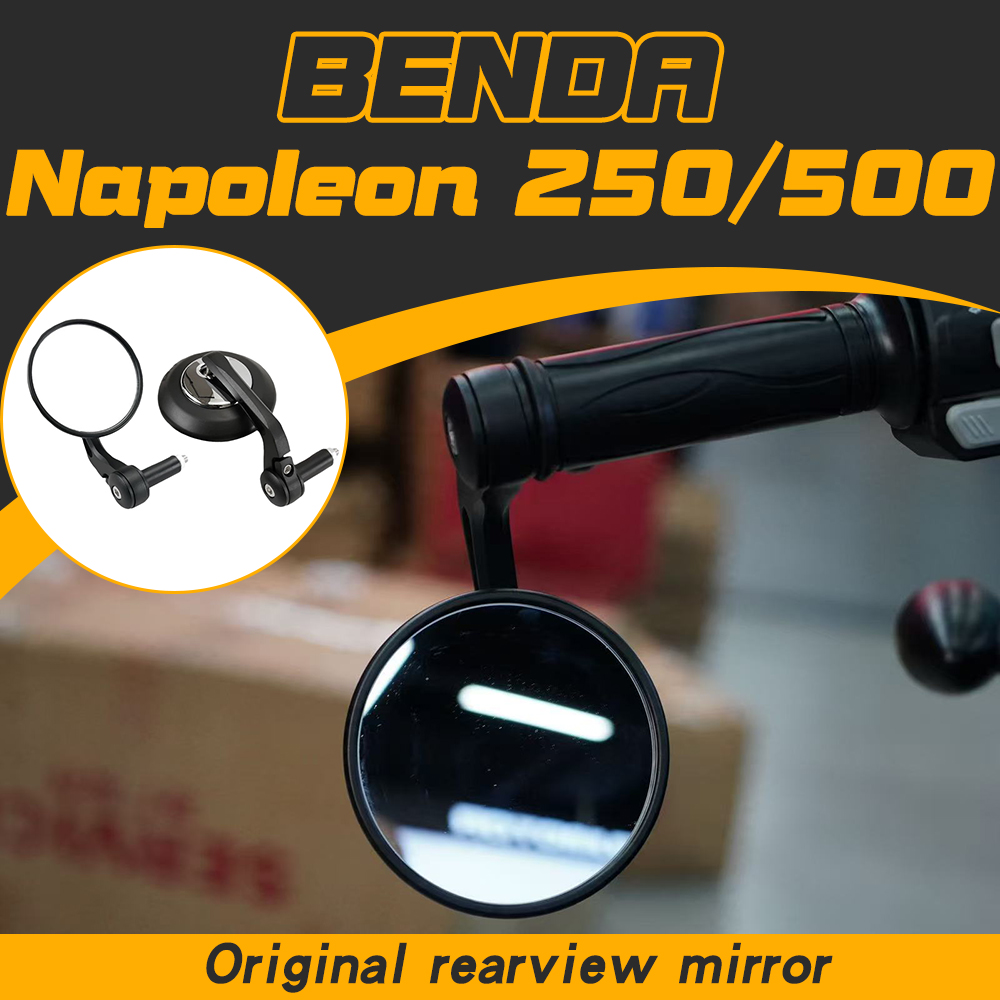 Original Benda motorcycle Napoleon 500/250 rearview mirror, handlebar mirror, and grip mirror parts.
