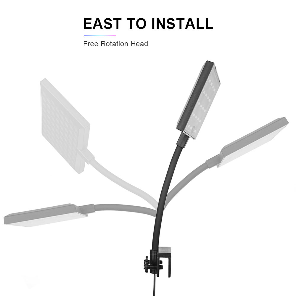 Led akvarielys akvarie med høj lysstyrke algelampe landskabspleje vand græsklemmelampe egnet til akvarier under 60cm