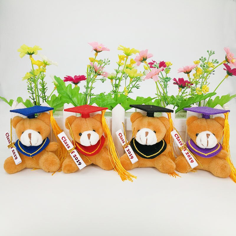 30 pcs/lot, class of ,7cm plush graduation teddy bear keychain, stuffed graduation teddy bear, graduation ,: brown bear mixedgown