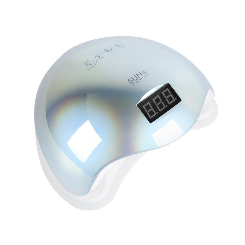 SUN5 48W Dual UV LED Nagel Lamp Nagel Droger Gel Polish Curing Licht met Bodem 30 s/60 s Timer LCD display: Blue / EU