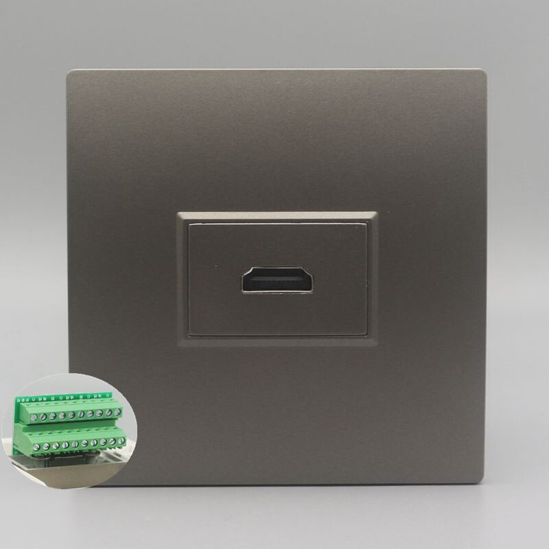 Plaque Murale HDMI 1.4 HDTV - Port Unique 86mm Carré Pour Installation Propre Et Esthétique