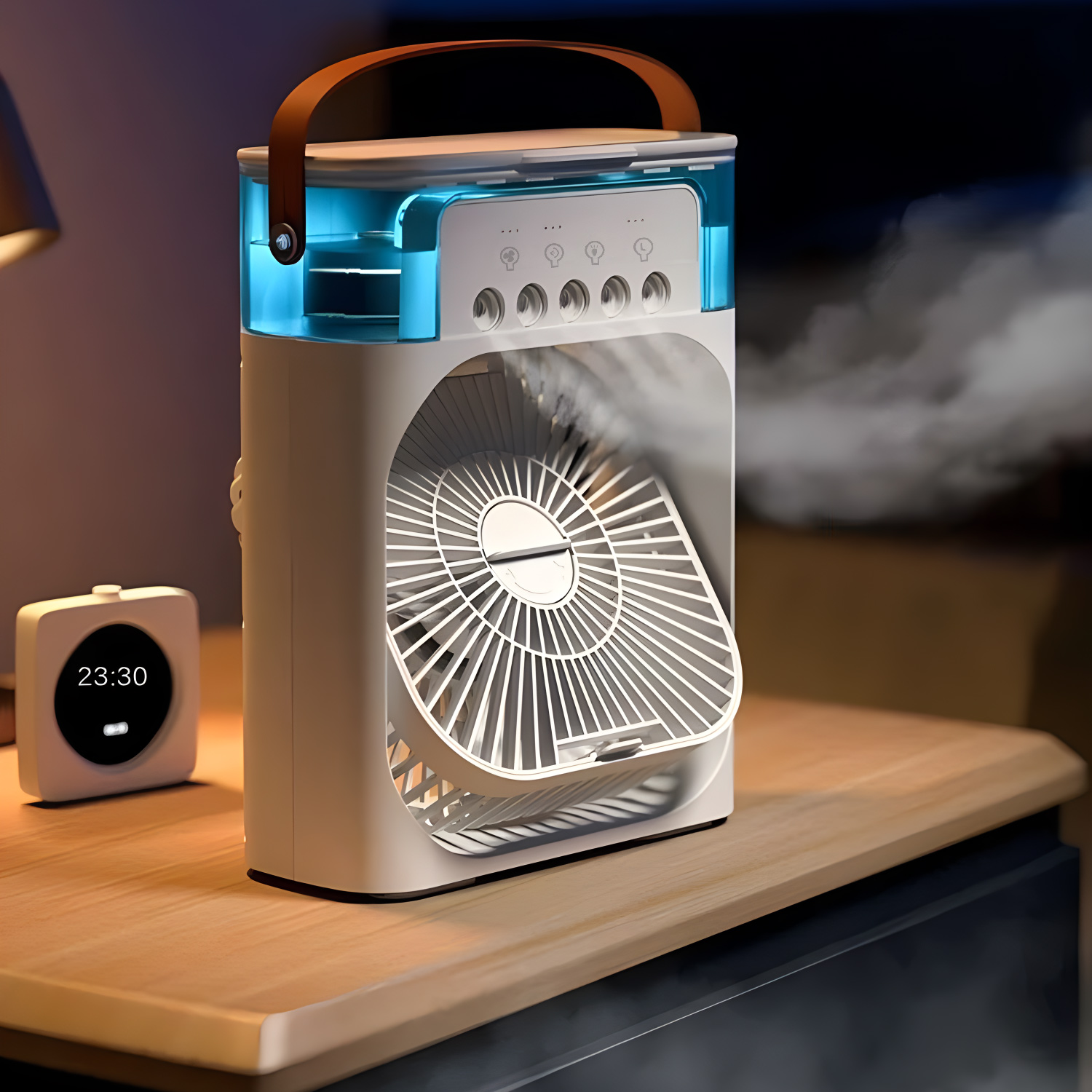 3 in 1 Lüfter Klimaanlage Haushalt kleiner Luftkühler LED Nachtlicht tragbarer Luftbe feuchter Luft einstell ventilator Büro Home Fan