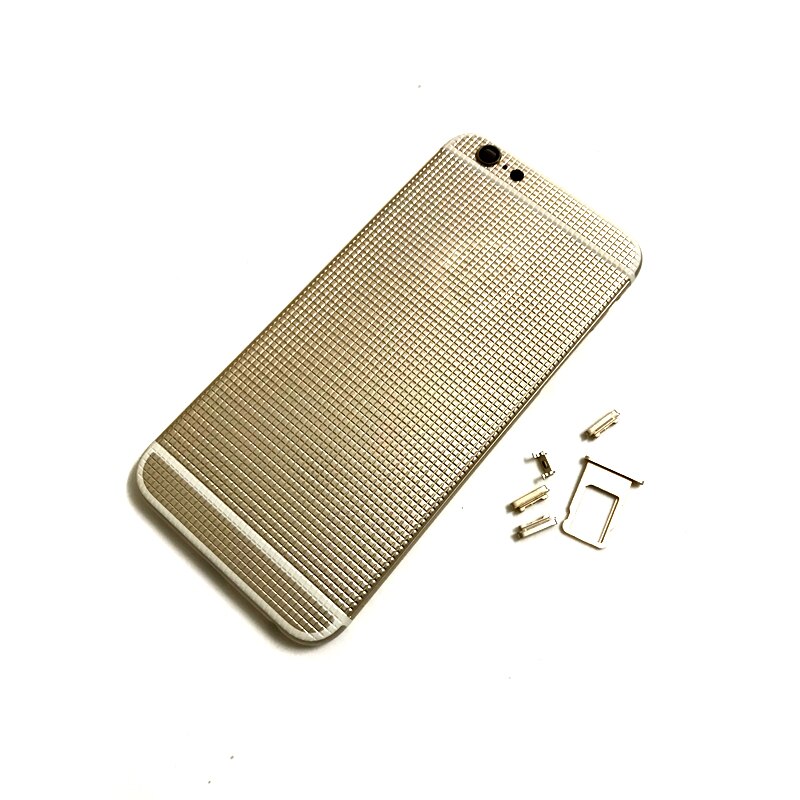 100% testowane gwarancji obudowa dla iphone 6 tylna pokrywa podwozia bliski rama baterii drzwi kolorowe z karty tacy i przyciski: Gold small block