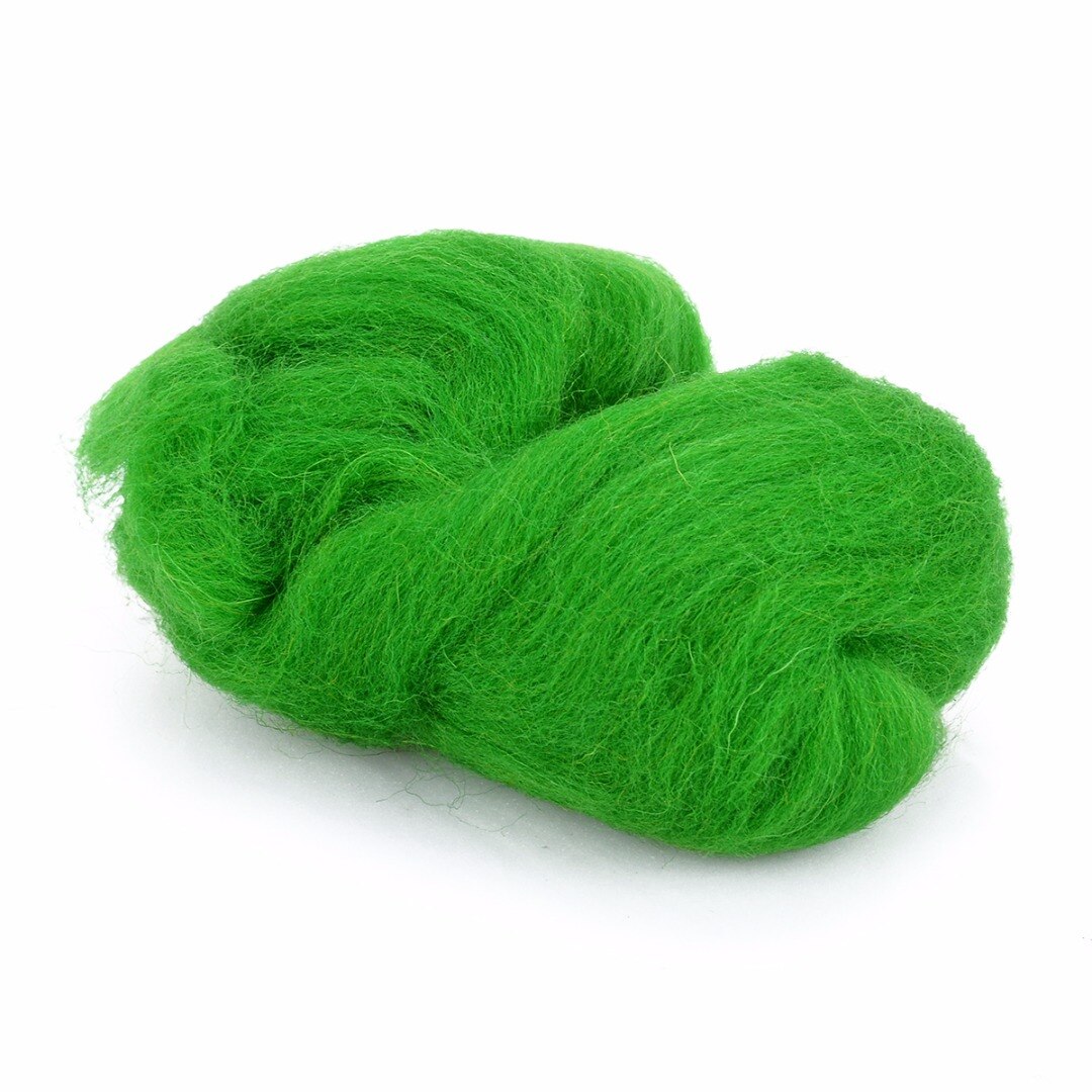 60G Diy Merino Woodland Groen Tinten Geverfd Wol Tops Roving Voor Naaldvilten 3 10 20 36 43 71