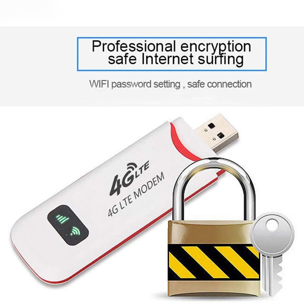 Bärbar lte 100 mbps usb 4g dongle trådlös wifi hotspot simkortplats router för qualcomm mdm 9200 simkort