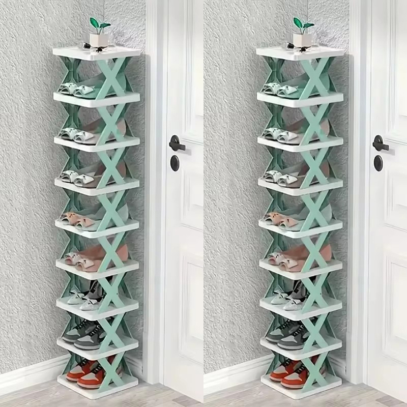 Rack de sapatos organizador de armazenamento rack de sapato destacável salva família rack doméstico multi camada simples sapatos prateleira cor gabinete: Verde exército
