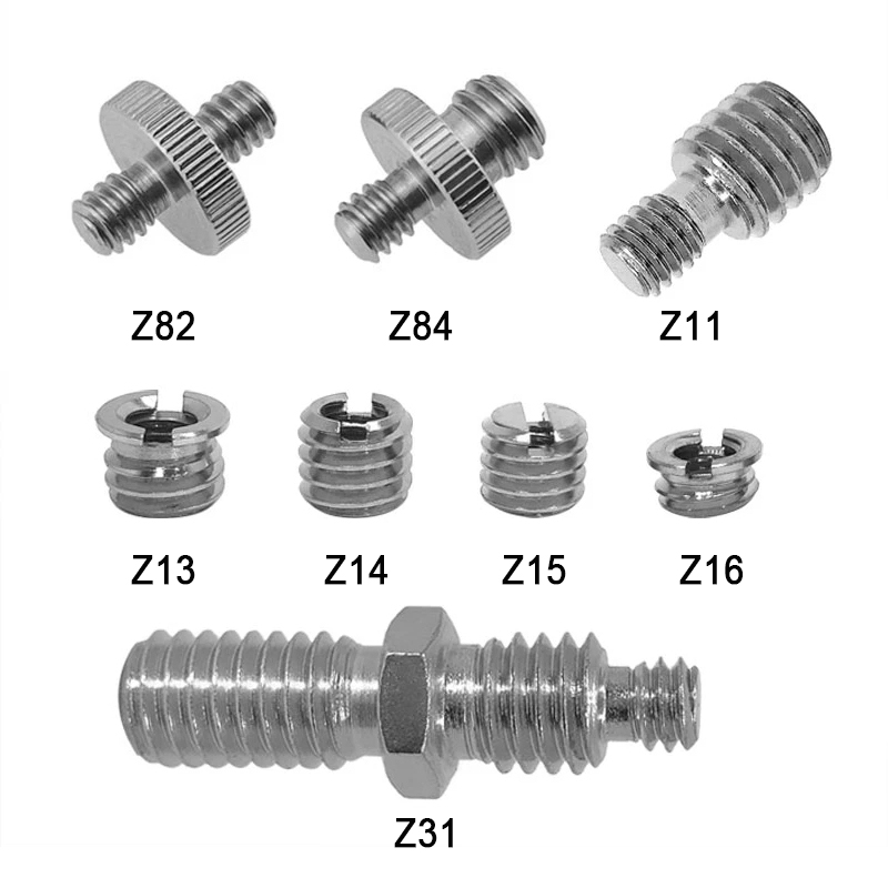 Juego de tuerca de tornillo de conversión de cámara, adaptador de soporte de fotografía de transferencia mutua 1/4 3/8, accesorios, tornillo de liberación rápida para Dslr: Blanco