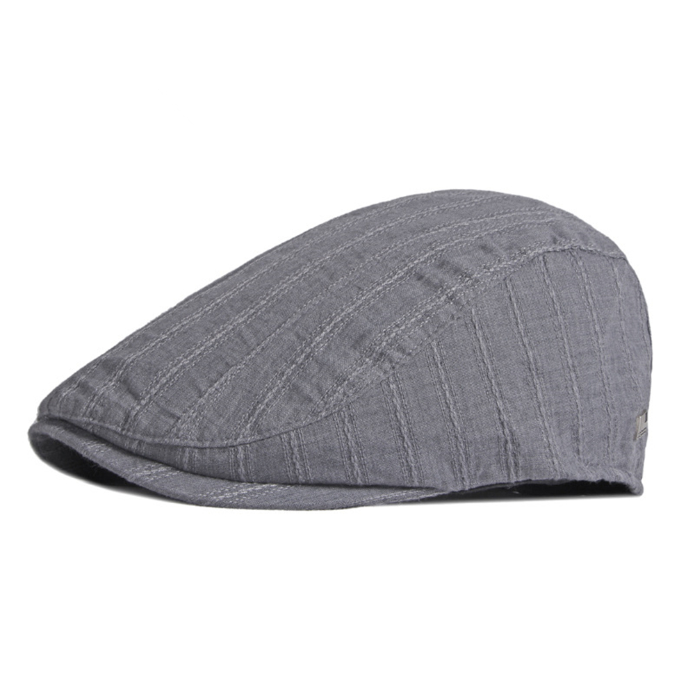 Showersmile Platte Pet Voor Mannen Vrouwen Ierse Baret Hoed Katoen Krantenverkoper Caps Lichtgewicht Driver Ivy Zomer Boina Navy Wit Grijs: Dark Gray