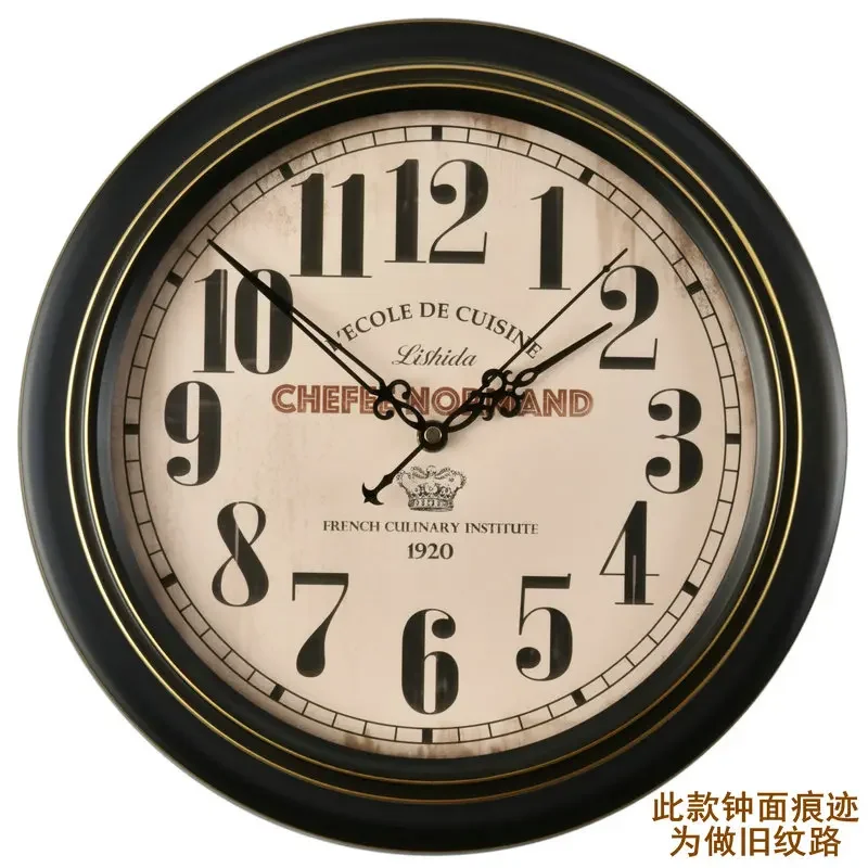 Zegary ścienne w stylu retro mechanizm zegara robić salonu ciche skandynawskie zegarki robić sypialni blać artystyczne akcesoria wewnętrzne dekoracja wnętrz: SZARY