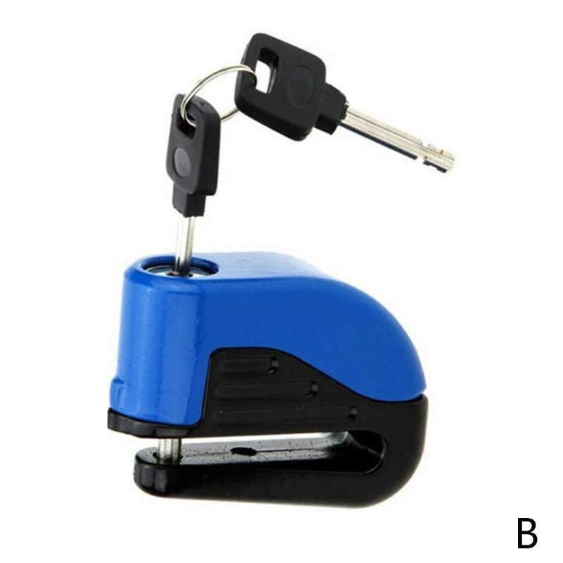 Motorcycle Disc Brake Alarm Lock Motorcycle Mountain Lock Alarm Disc Wheel Bike Lock Safety Brake Alarm Anti-theft Brake Di T2T3: Blue
