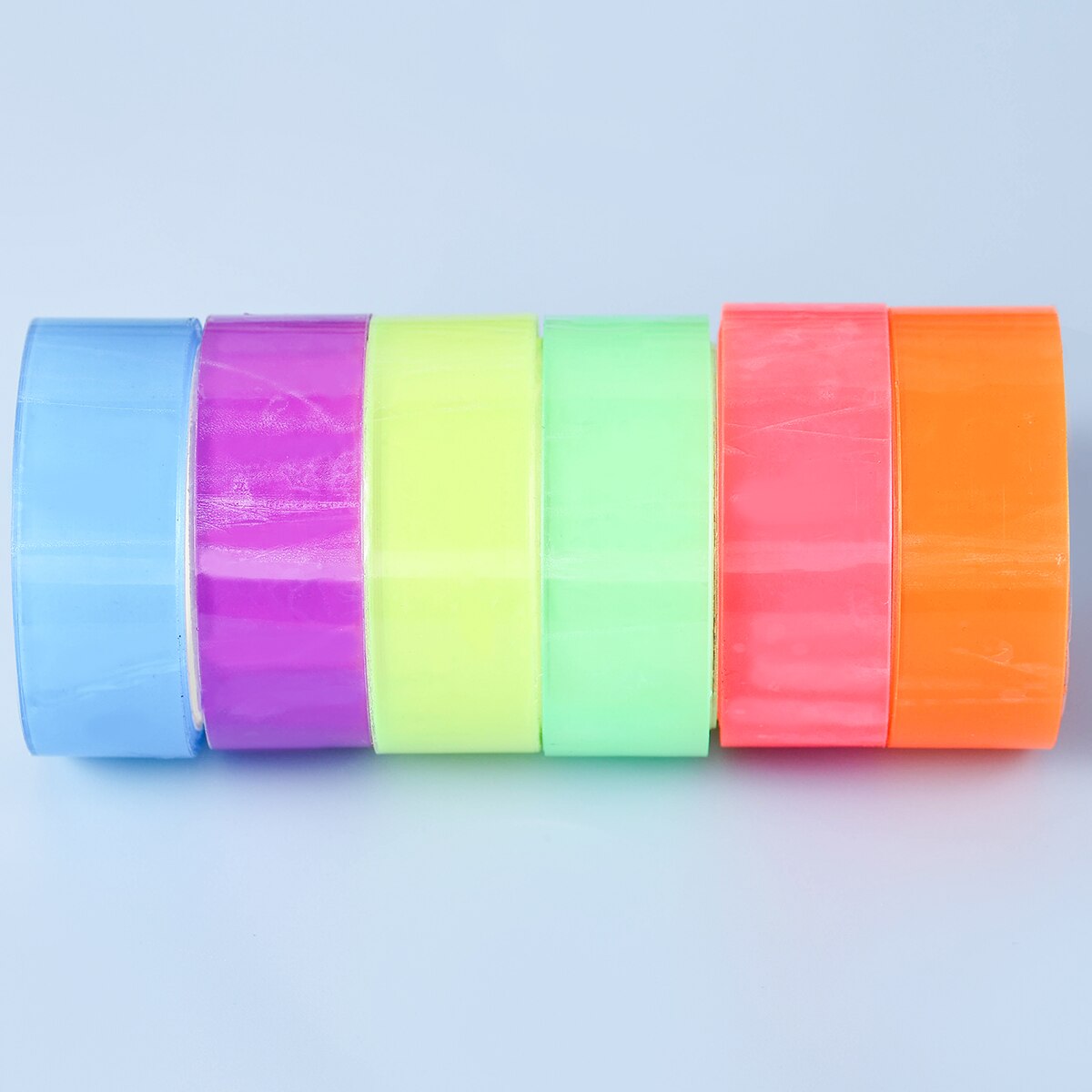 15Mm Brede Regenboog Gekleurde Plakband Doorschijnende Etikettering Decoratief Waterdicht Voor Kunst Diy Kantoorbenodigdheden
