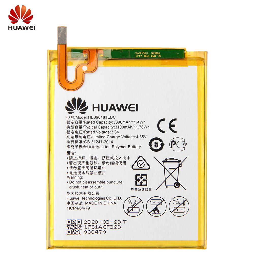 HUAWEI oryginalna bateria HB396481EBC dla Huawei Honor Y 6II 5X G8 G8X RIO L03 wspiąć się G7 plus krzywka-AL/UL/TL00/H L03 krzywka-L21 L23 L32