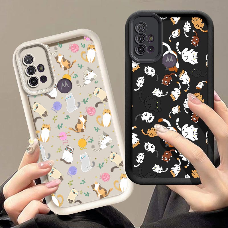 G30 pełen życia Kot Nowy niebo oko etui na telefon robić Motorola Moto G20 Odporna na uderzenia ochrona aparatu Moto G10 Miękka tylna obudowa