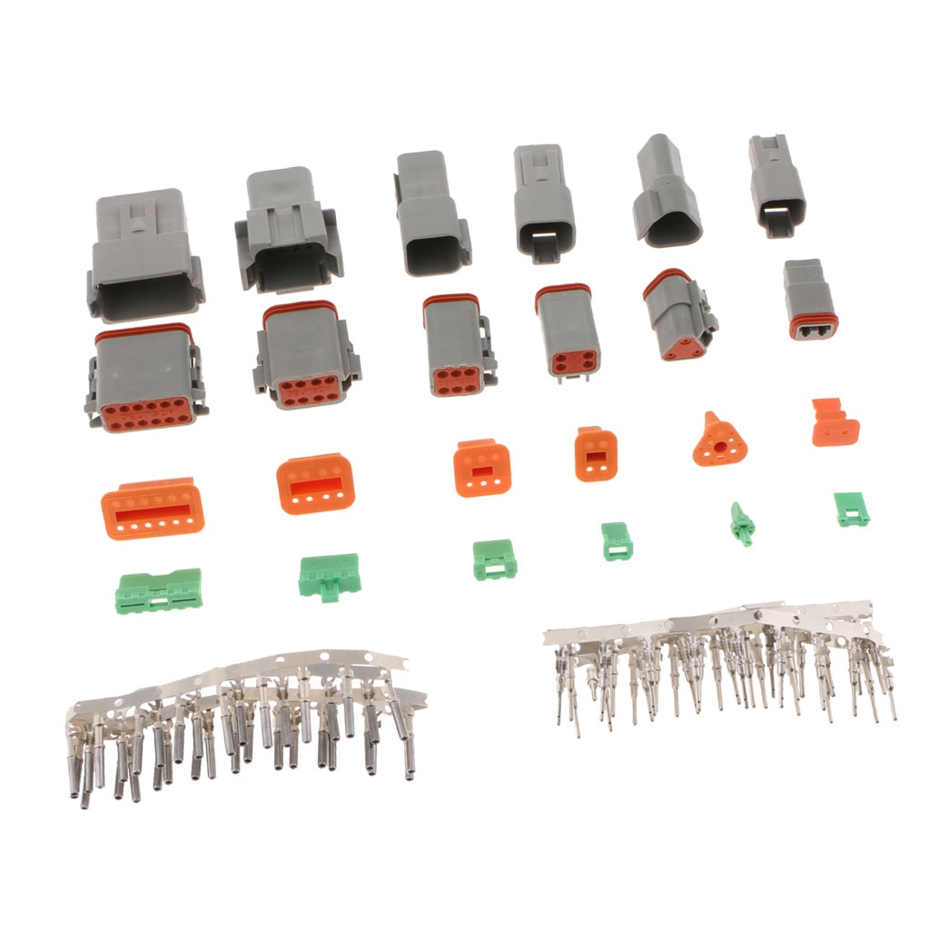 Genuine Deutsch DT Series Grey Connector Kits 2 3 4 6 8 12 Pin Pins