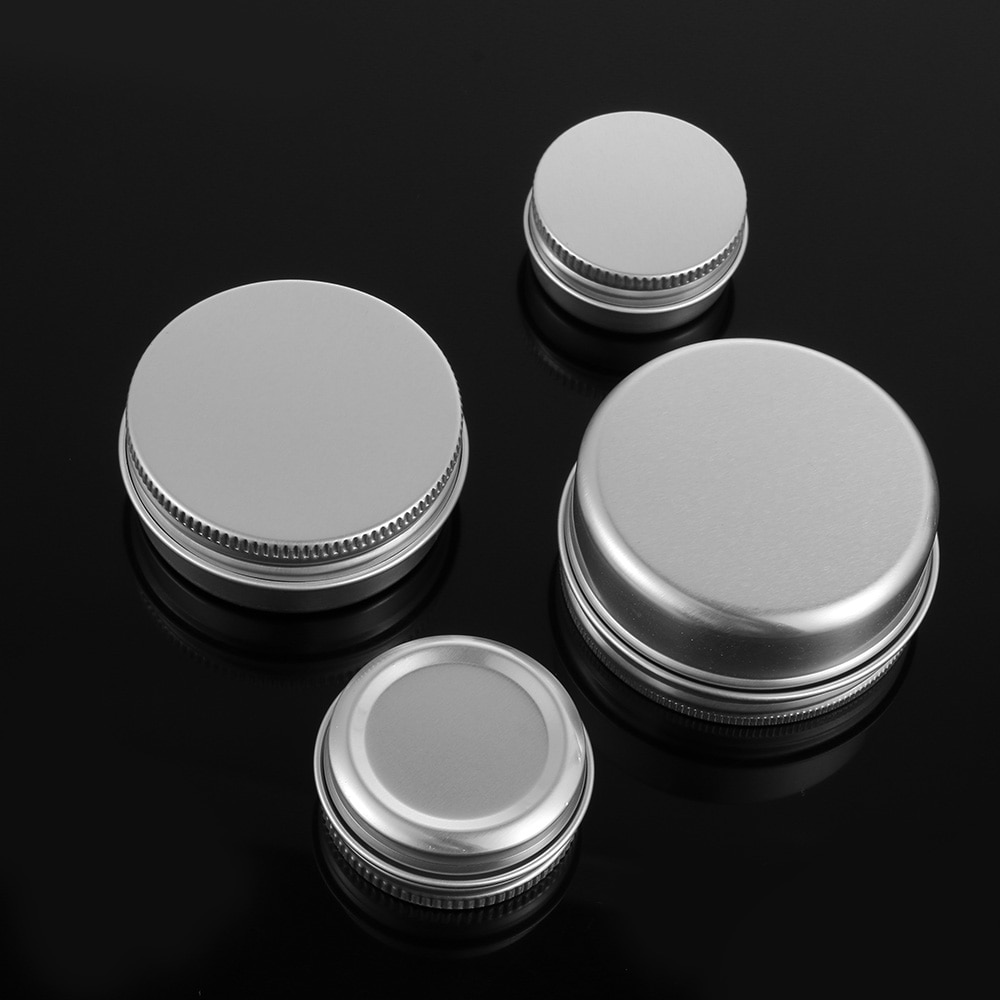 Aluminium Bottles Sample Canisters Cap Makeup Oil Wax Box Reusable Packaging Can Tin Container Cosmetic Pot Jar Upper Screw