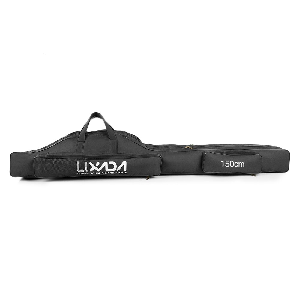 Lixada Fishing Bag Portable Folding Fishing Rod Reel Bag Fishing Pole Gear Tackle Tool Carry Case Carrier Travel Bag Storage Bag