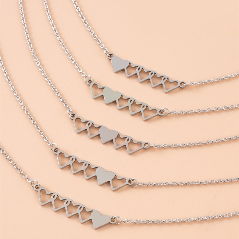 4Pcs/5Pcs sorella collane corte a forma di cuore collana in acciaio inossidabile Best Friend adatta per 4 sorelle o 5 sorelle