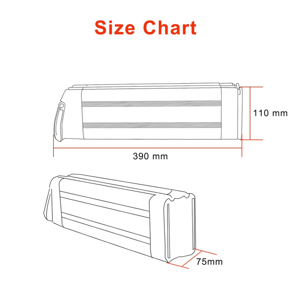 Ebike Battery Case 24V 36V 48V 70PCS 18650 Cells Battery Case Electric Bike Sliver Fish Ebike Empty Battery Box