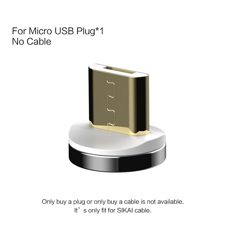 Sikai cabo usb carregador rápido 3 em 1 5a, cabo de carregamento rápido e magnético para huawei honor view 20 usb c 5a qc4.0 para honor 10 30pro: Micro plug