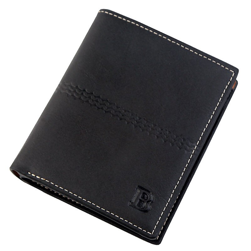 Short Wallet for Men Business Credit Card Holders Slim Men's Wallet Bifold Pu Leather Cards Wallets Luxury Purse Male: G Black 2