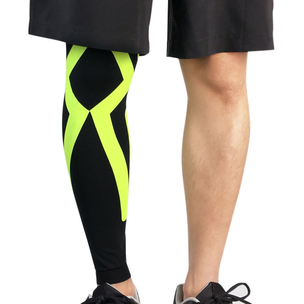 Männer Frauen Knie Pad Bein Sleeve Schutz Schutz Elastische Sport Kneepad für Basketball Fußball Radfahren LDF668: M / black green