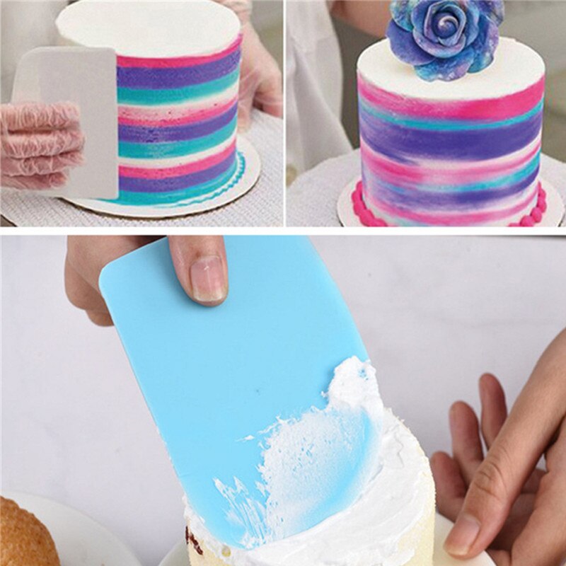 3 stk kage værktøj kage skraber uregelmæssige tænder kant diy skraber kage dekoration fondant wienerbrød fræser bagning spatler værktøj forme