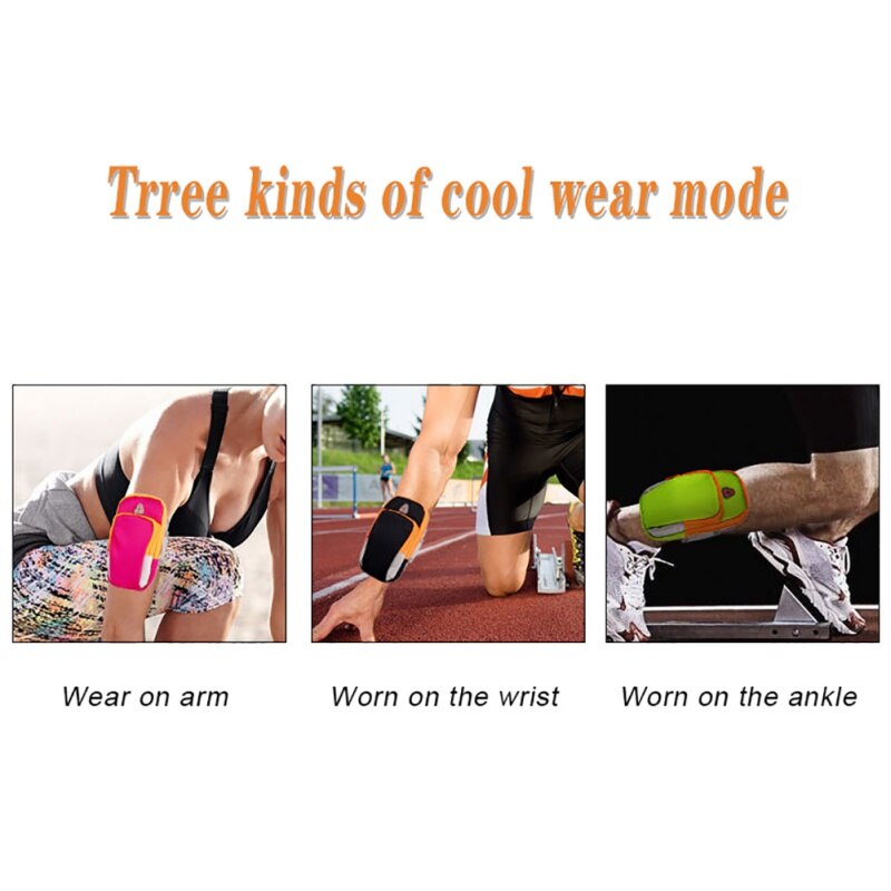 Bolso de brazo para teléfono para correr, bolso de gimnasio exterior, bolso de muñeca, brazalete para correr, funda de teléfono móvil con bolsa de soporte