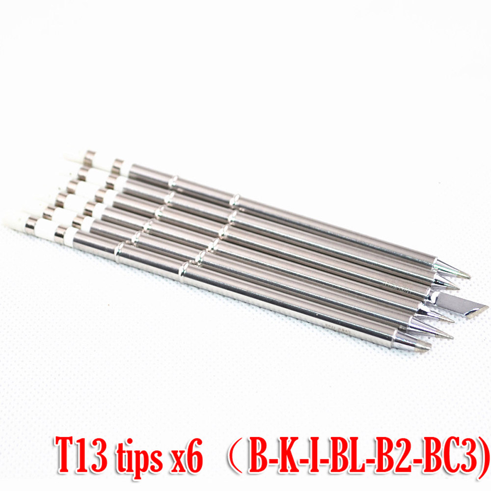 Stazione saldante portatile di digitale BGA del saldatore di BAKON 950D 110V/220V 75W mini con la punta di T13-I per FX-951/936 + cavo della lega per saldatura: T13 6pezzi TIP