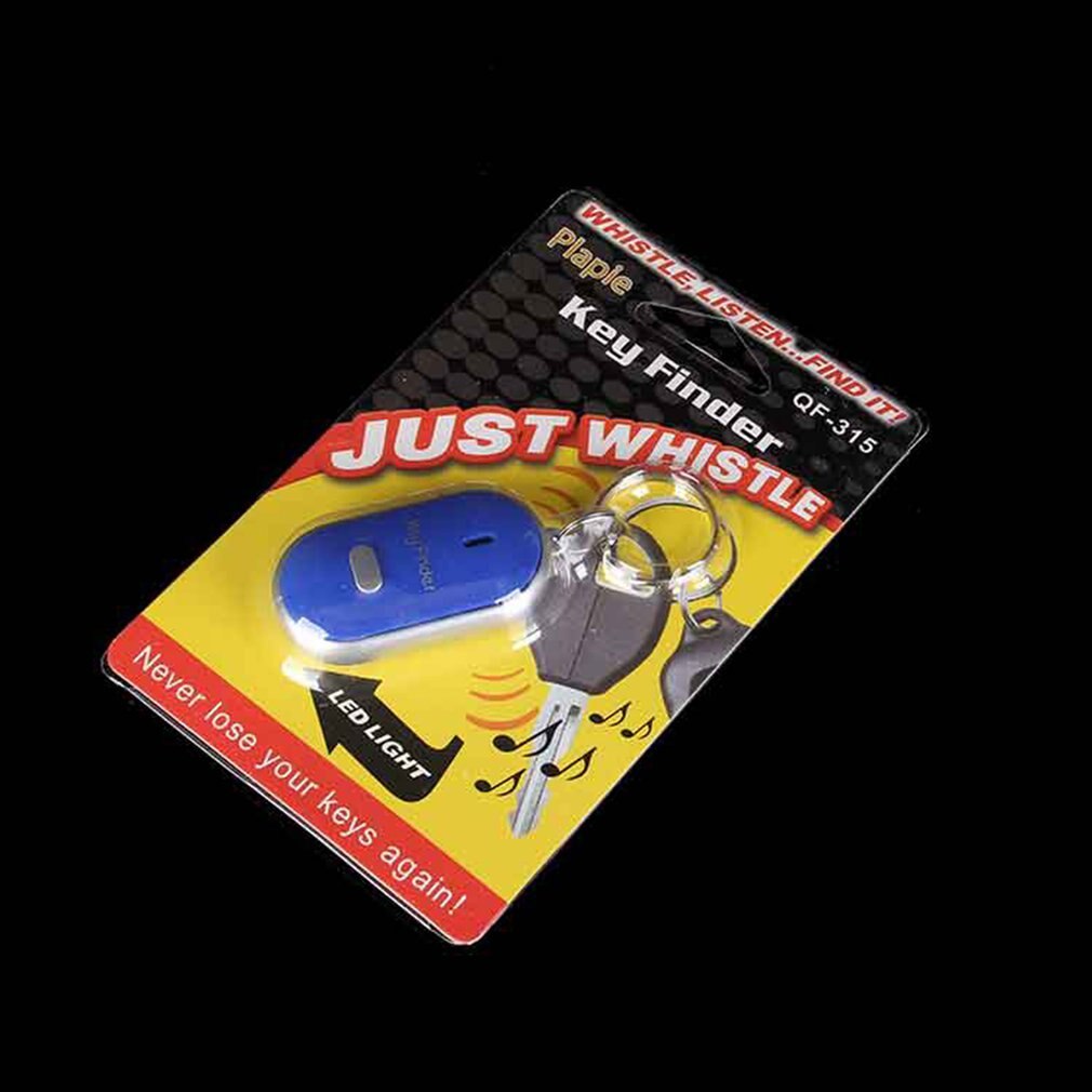 Key Finder Anti-lost Smart Key With LED Torch Whistle Key Finder Flashing Beeping Keys Tracker Locator Accessories