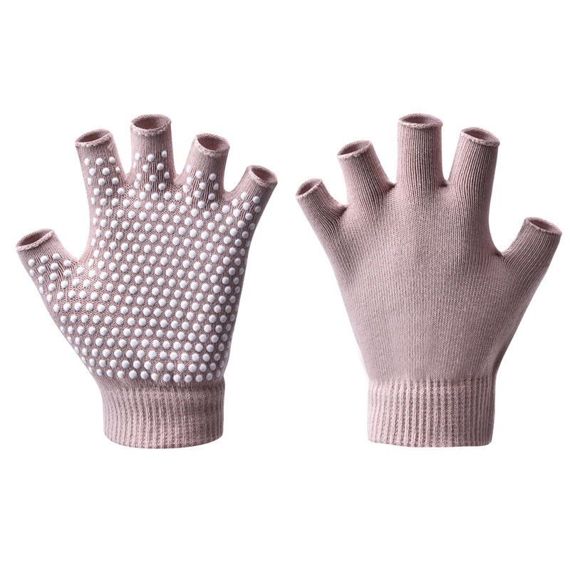 Gants de Yoga antidérapants pour femmes, gants de Fitness pour salle de sport, Yoga, Pilates, équilibre, entraînement , Fitness, demi-doigt, gant de protection des mains