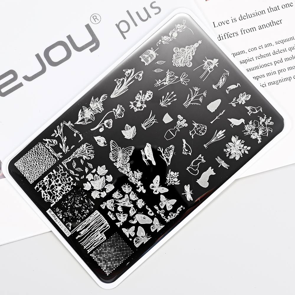 Weihnachten Nagel Kunst Stempel platte Zeichnung Vorlage Winter Schneeflocken Schneemann Elch Blumen bild Schablone bilden Nagel druckwerk zeuge