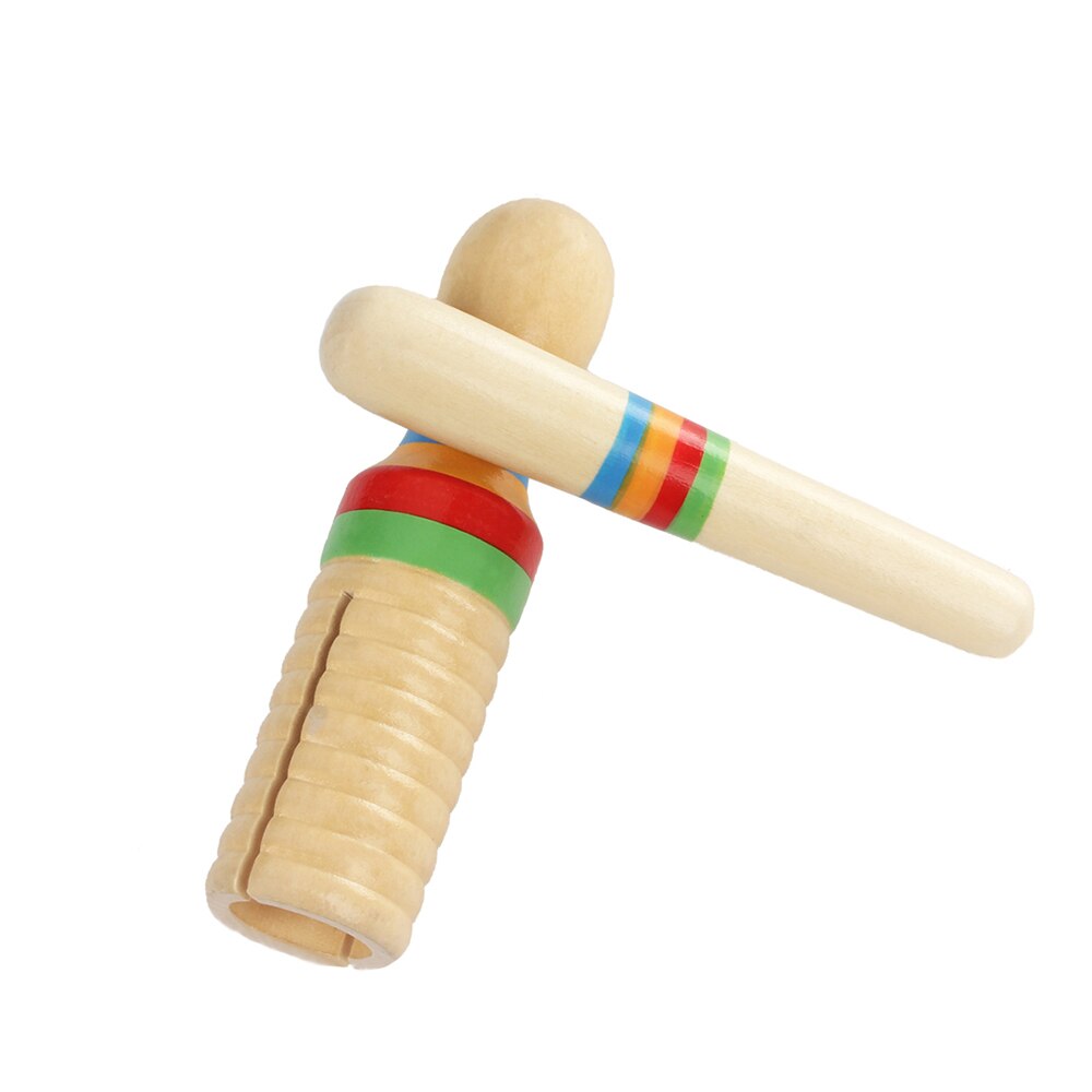 Orff farverig træ krageekkolod træ guiro børn børn musiklegetøj persussion instrument