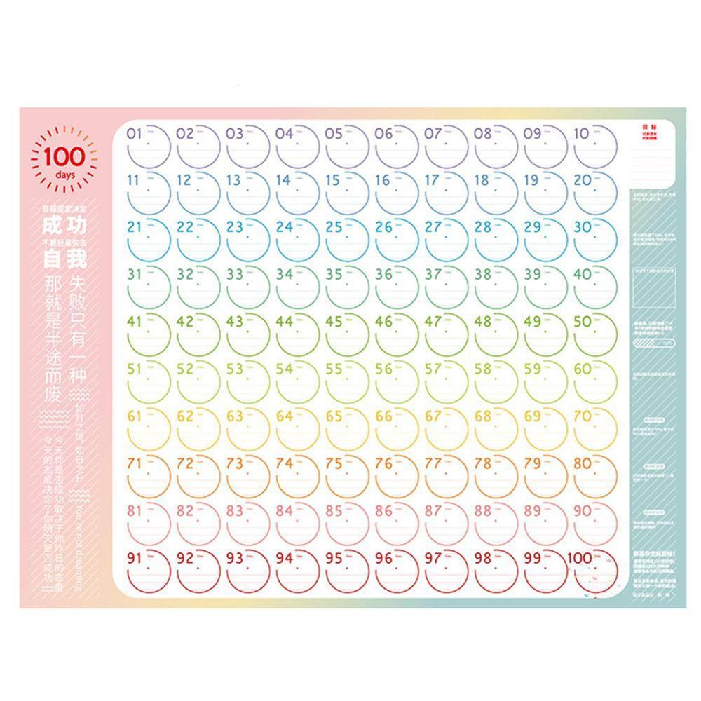 100 Days Countdown Calendar Learning Schedule Periodic Planner Project Svelte Examination countdown kawaii: Default Title