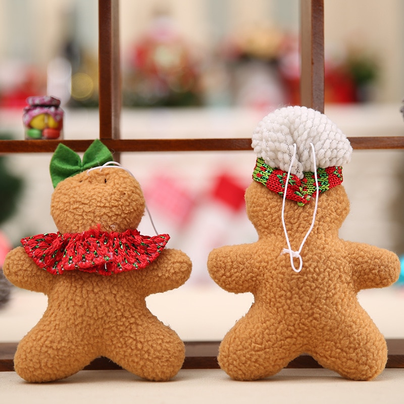 Year Gingerbread Man Hanging Merry Christmas Ornaments Ornament Xmas Tree Decoration Festival Party Supplies